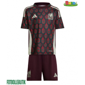 Mexiko Hemmaställ Barn Copa America 2024 Kortärmad (+ Korta byxor)